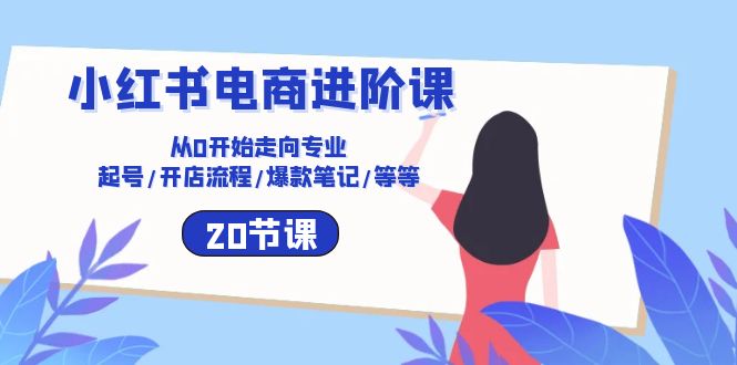 小红书电商进阶课：从0开始走向专业 起号/开店流程/爆款笔记/等等（20节）-创科技