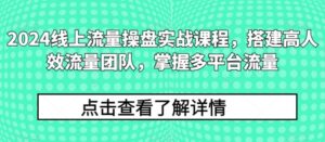 2024流量王者修炼手册：打造高效流量团队，解锁多平台流量秘籍-创科技