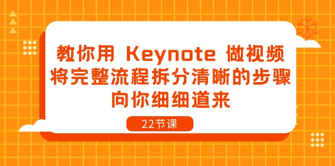 教你用 Keynote 做视频，将完整流程拆分清晰的步骤，向你细细道来-22节课-创科技