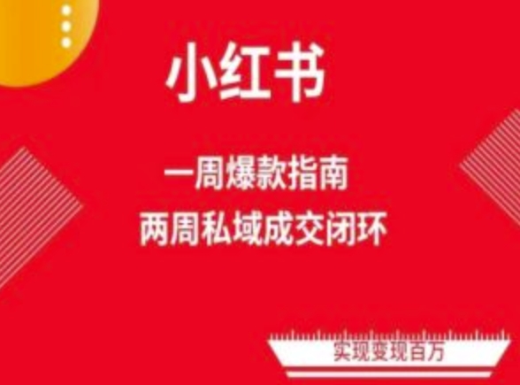 小红书流量秘籍：两周速成爆款笔记，解锁免费流量池-创科技